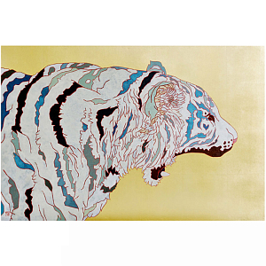 Картина белый Тигр White Predatory Tiger