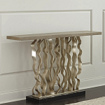 Консоль с прямоугольной столешницей и фактурным основанием Waves варинант исполнения - 1 | Loft Concept в Воронеже