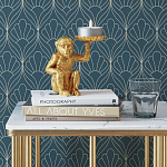 Подсвечник золотая обезьяна с блюдцем Golden Monkey варинант исполнения - 1 | Loft Concept в Воронеже