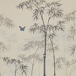 Обои ручная роспись Distant Bamboo Special Colourway on white dyed paper варинант исполнения - 2 | Loft Concept в Воронеже