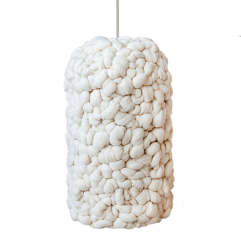 Вязаный Светильник Wool Knitted Lamp Elongated Shape Бежевый Вязаный Светильник Wool Knitted Lamp Elongated Shape Бежевый в Воронеже | Loft Concept