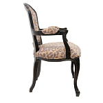 Полукресло с мягкой обивкой из льна на 4-х ножках из массива березы Gladys Armchair варинант исполнения - 1 | Loft Concept в Воронеже