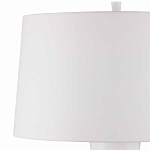 Торшер белый с тканевым абажуром на деревянном основании Graceful Silhouette варинант исполнения - 2 | Loft Concept в Воронеже