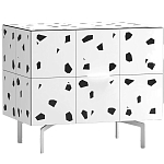 Тумба белая с рисунком Grande Graphspots варинант исполнения - 1 | Loft Concept в Воронеже