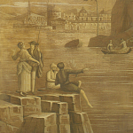 Обои ручная роспись Views of Italy Sepia варинант исполнения - 1 | Loft Concept в Воронеже