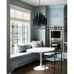 Люстра черная с несколькими ярусами деревянных палочек Bright Wooden Chandelier варинант исполнения - 5 | Loft Concept в Воронеже