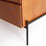 Шкаф с геометрическим рисунком на дверцах Anders Dark Wood варинант исполнения - 5 | Loft Concept в Воронеже