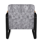 Кресло серый велюр с жесткими подлокотниками на полозьях Ashton варинант исполнения - 4 | Loft Concept в Воронеже