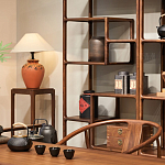 Стеллаж деревянный с полками для хранения Moon Walnut Furniture варинант исполнения - 4 | Loft Concept в Воронеже