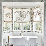 Обои с вышивкой ручной работы Moonlit Garden Original colourway on muslin варинант исполнения - 1 | Loft Concept в Воронеже