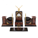 Настольный письменный набор из лемезита и змеевика с декором в виде Орла в подарочной упаковке Successful Leader варинант исполнения - 1 | Loft Concept в Воронеже