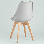 Стул с основой из пластика и мягким сиденьем Arvika Grey варинант исполнения - 4 | Loft Concept в Воронеже