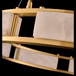 Люстра в виде кольца из натурального камня Golden Alavastor варинант исполнения - 4 | Loft Concept в Воронеже