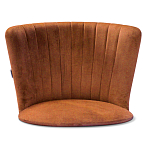 Стул с мягкой оранжевой обивкой из велюра и подъемно-поворотным механизмом на черных колесиках Harper Orange варинант исполнения - 3 | Loft Concept в Воронеже