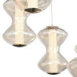 Люстра светодиодная с стеклянными волнообразными плафонами Amphora of Light варинант исполнения - 5 | Loft Concept в Воронеже