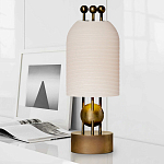 Настольная лампа в виде фонаря с белым фактурным абажуром Echoes of Light варинант исполнения - 2 | Loft Concept в Воронеже