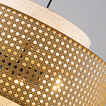 Подвесной светильник с декоративным поясом из плетеного бамбука Biuloggicu варинант исполнения - 5 | Loft Concept в Воронеже