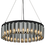 Люстра со стеклянными цилиндрическими плафонами Luminous Cylinders Smoky Round варинант исполнения - 3 | Loft Concept в Воронеже