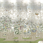 Обои ручная роспись Temple Newsam White Gold gilded silk варинант исполнения - 1 | Loft Concept в Воронеже