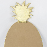 Зеркало овальной формы с золотистой рамкой и декоративной верхушкой в виде ананаса Pineapple Shine  варинант исполнения - 5 | Loft Concept в Воронеже