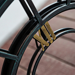 Зеркало настенное в чёрной металлической раме в виде часов Mirror Tower Clock варинант исполнения - 4 | Loft Concept в Воронеже