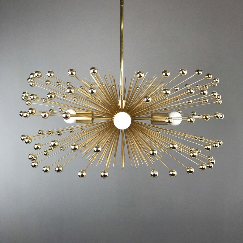 Люстра Gold Beaded Urchin Chandelier Lighting Золотой Люстра Gold Beaded Urchin Chandelier Lighting Золотой в Воронеже | Loft Concept