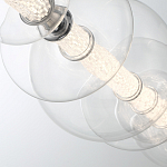 Подвесной светильник линейный с прозрачными стеклянными шарами разного диаметра Eurofase варинант исполнения - 6 | Loft Concept в Воронеже