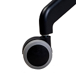 Стул с мягкой синей обивкой из велюра и подъемно-поворотным механизмом на черных колесиках Harper Blue варинант исполнения - 7 | Loft Concept в Воронеже