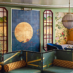 Обои ручная роспись Tsukimi Original colourway on gilded silk with antiquing варинант исполнения - 1 | Loft Concept в Воронеже