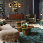 Бра с мраморным декором Marble Brass Laurel Wall Lamp варинант исполнения - 2 | Loft Concept в Воронеже