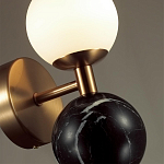 Бра с шарообразным матовым плафоном и шаром из камня на металлическом основании Orb Essence варинант исполнения - 9 | Loft Concept в Воронеже