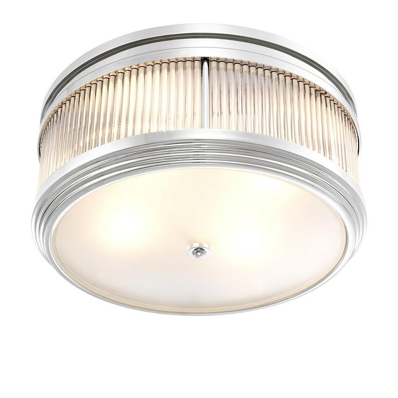 Потолочный светильник Ceiling Lamp Rousseau Nickel Никель Прозрачное Стекло Потолочный светильник Ceiling Lamp Rousseau Nickel Никель Прозрачное Стекло в Воронеже | Loft Concept