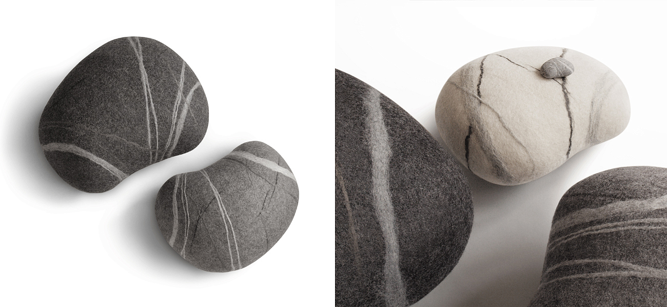 Камни - Пуфы KATSU  Скандинавский Набор из 4-х штук - Loft-Concept в Воронеже