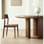 Стол обеденный круглый с двойной столешницей Walnut Wood Table варинант исполнения - 1 | Loft Concept в Воронеже