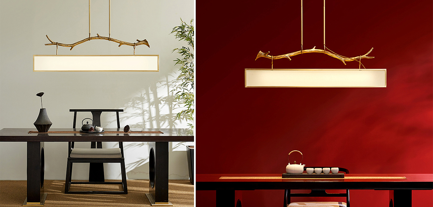 Дизайнерская прямоугольная люстра с золотой веткой Rectangular chandelier golden branch Дизайнерская прямоугольная люстра с золотой веткой Rectangular chandelier golden branch - Loft-Concept в Воронеже