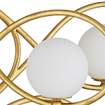 Люстра с закругленным каркасом золотого цвета и белыми плафонами Round Curl варинант исполнения - 1 | Loft Concept в Воронеже