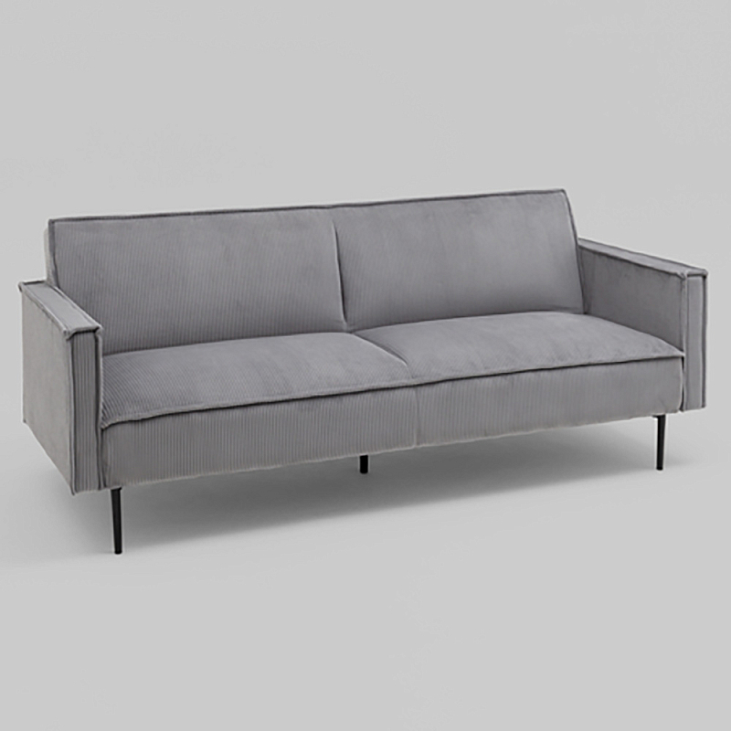 Диван современный вельветовый прямой Worcester Серый Серый Черный в Воронеже | Loft Concept 