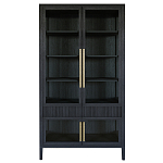 Витрина Primo со стеклянными фасадами и 2 ящиками Черный дуб варинант исполнения - 10 | Loft Concept в Воронеже