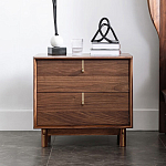 Прикроватный деревянный столик с ящиками Moon Walnut Furniture варинант исполнения - 2 | Loft Concept в Воронеже