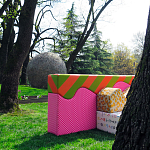 Дизайнерский модульный диван волнистой формы с цветным принтом Poltronova Superonda Sofa варинант исполнения - 40 | Loft Concept в Воронеже