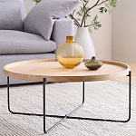 Журнальный стол с круглой деревянной столешницей Urban Style Space варинант исполнения - 2 | Loft Concept в Воронеже