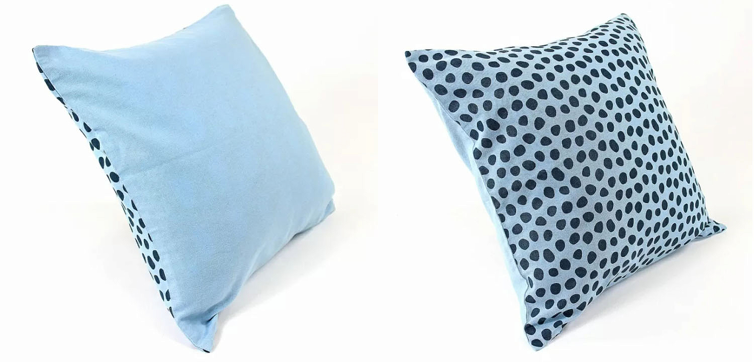 Чехол на подушку Spotted Look blue Чехол на подушку Spotted Look blue - Loft-Concept в Воронеже