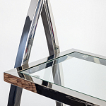 Металлический стеллаж со стеклянными полками Molecule варинант исполнения - 4 | Loft Concept в Воронеже