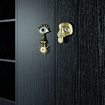 Большой шкаф с витриной Elsa Dreams Black варинант исполнения - 5 | Loft Concept в Воронеже