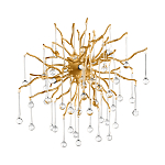 Бра с лучеобразным основанием и подвесками из прозрачного стекла в виде длинных капель Droplet Chandelier варинант исполнения - 1 | Loft Concept в Воронеже