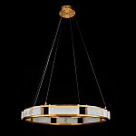 Люстра в виде кольца из натурального камня Golden Alavastor варинант исполнения - 2 | Loft Concept в Воронеже