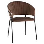 Стул в велюре коричневого цвета Horizon варинант исполнения - 1 | Loft Concept в Воронеже