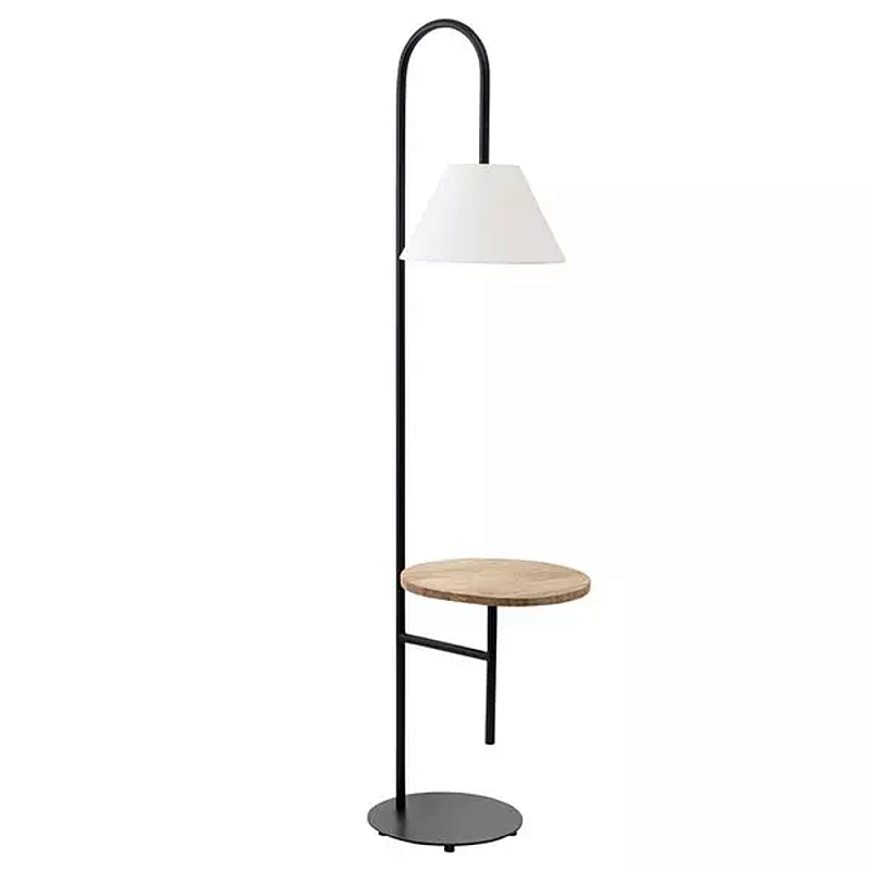 Торшер с полкой для хранения Floor Lamp with Storage Shelf Белый Черный в Воронеже | Loft Concept 