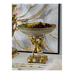 Чаша фарфоровая на двух бронзовых ангелах Eden Garden варинант исполнения - 4 | Loft Concept в Воронеже