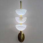 Бра с 3-мя мраморными плафонами в форме чаши Warm Marble Light варинант исполнения - 4 | Loft Concept в Воронеже